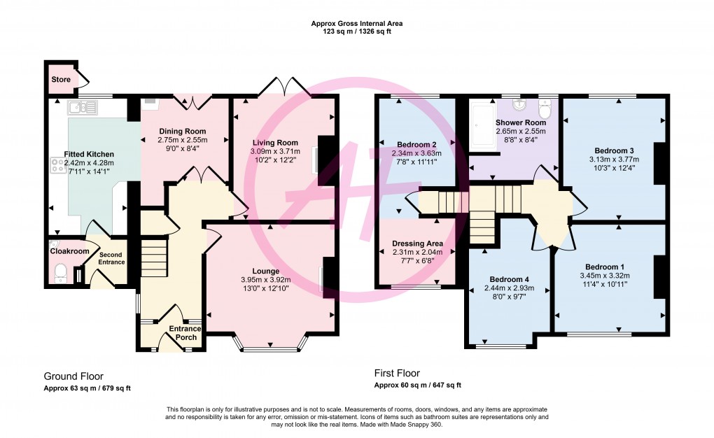 Floorplan for Howard Road, Llandudno, Conwy