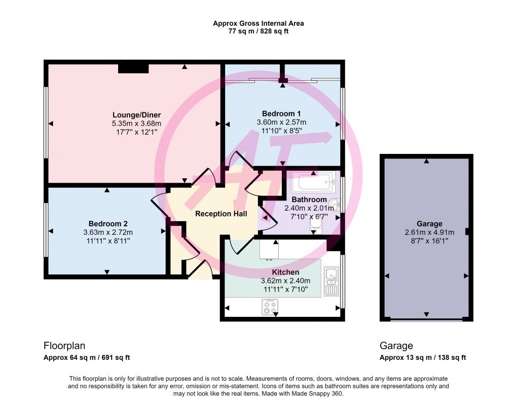 Floorplan for Albert Drive, Deganwy, Conwy