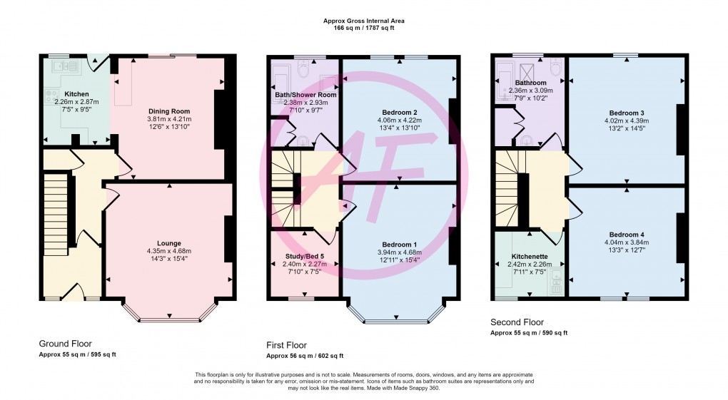 Floorplan for Conway Road, Llandudno, Conwy