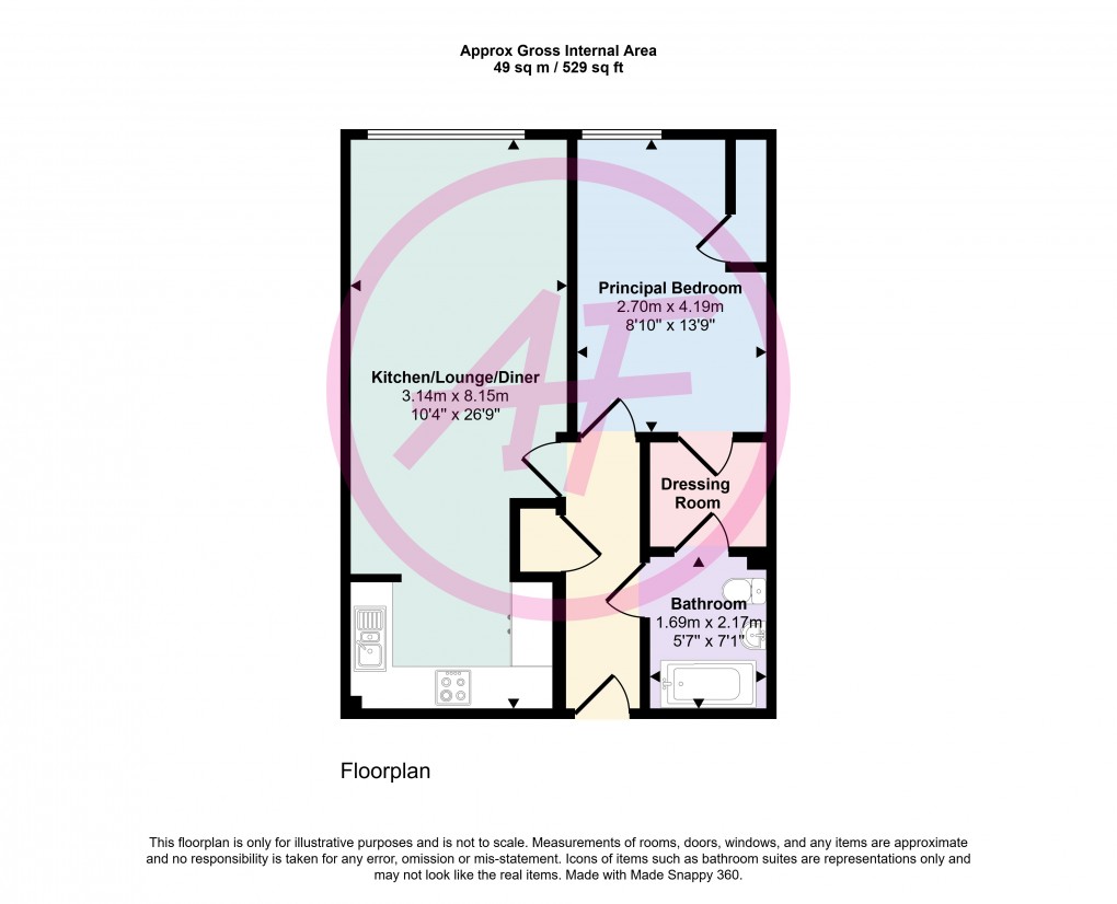 Floorplan for West Shore, Llandudno, Conwy