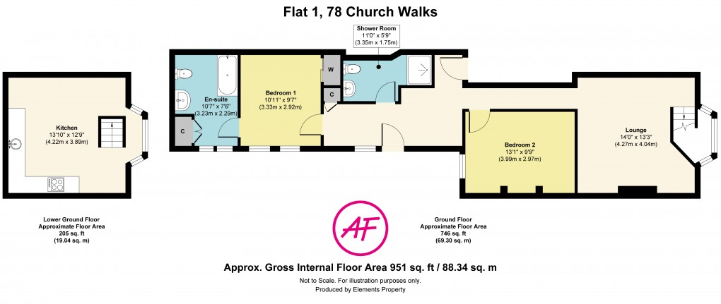Floorplan for Church Walks, Llandudno, Conwy