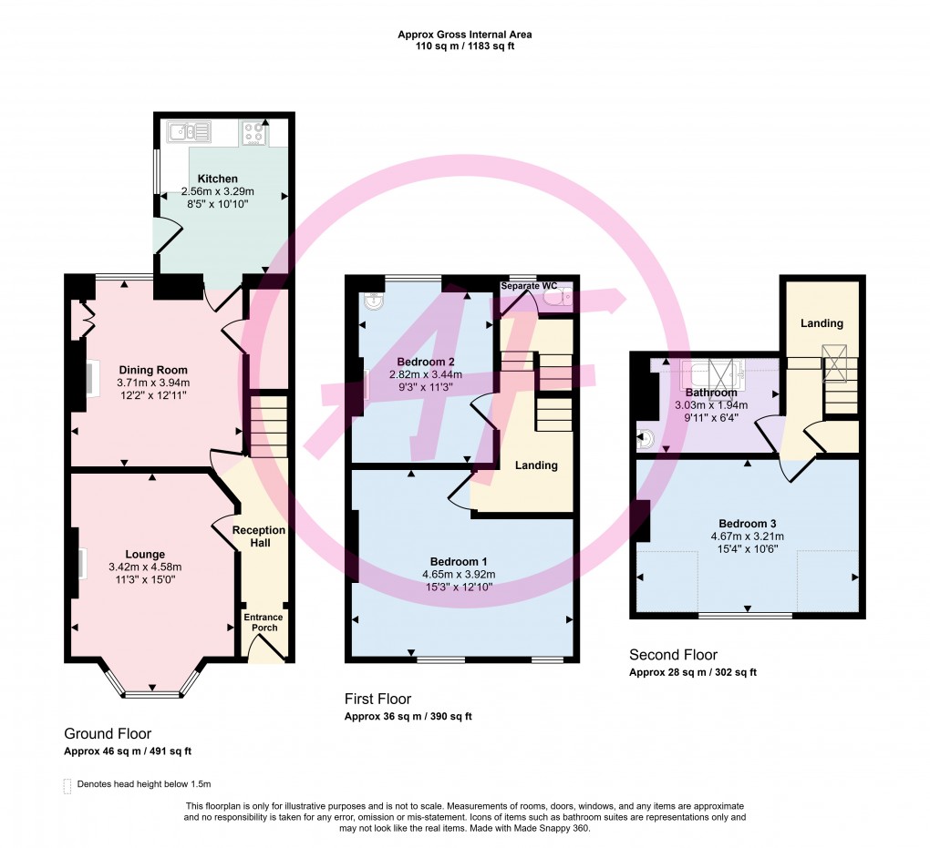 Floorplan for Craig Y Don, Llandudno, Conwy