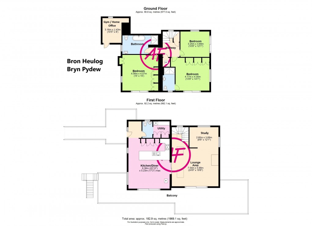 Floorplan for Bryn Pydew, Llandudno Junction