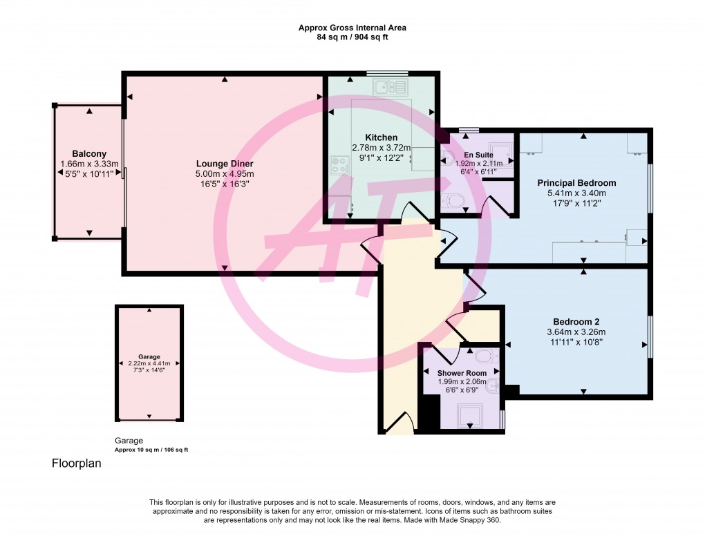 Floorplan for Deganwy Road, Deganwy, Conwy