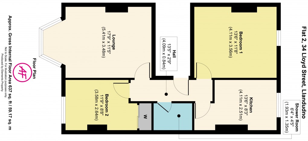 Floorplan for Lloyd Street, Llandudno, Conwy