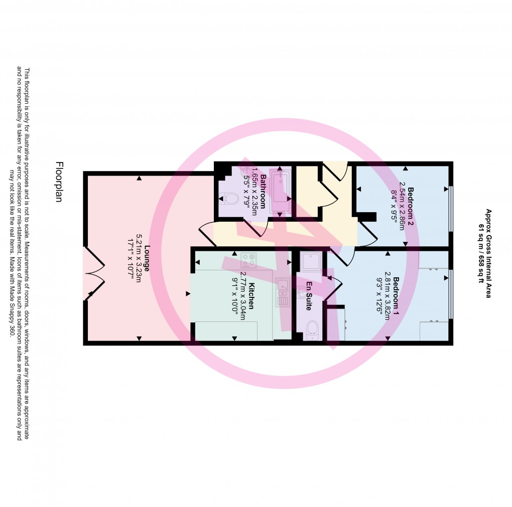 Floorplan for Craig Y Don Parade, Llandudno, Conwy