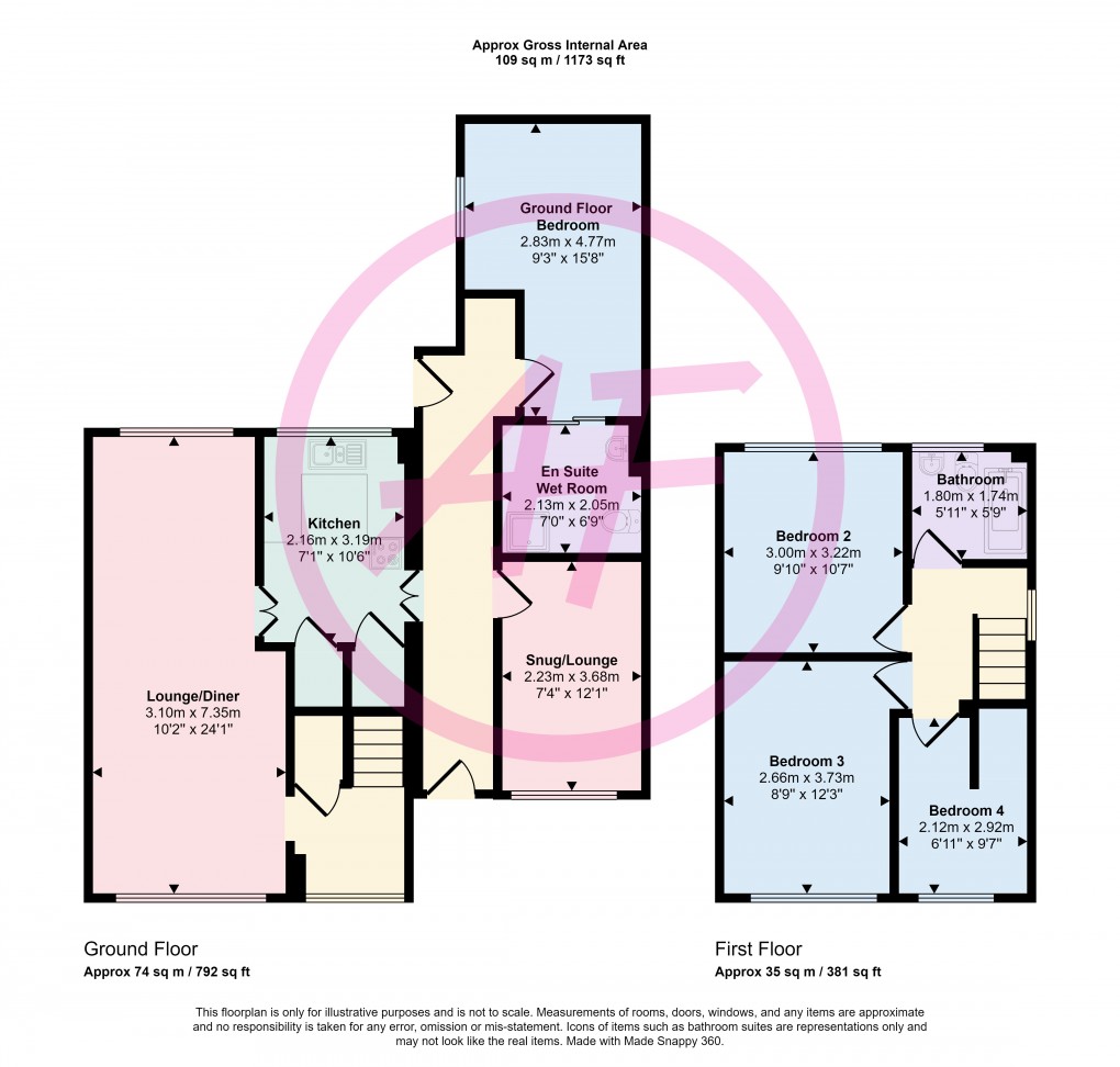 Floorplan for Penrhyn Bay, Llandudno, Conwy