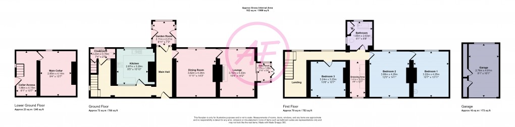 Floorplan for Tyn Y Groes, Conwy