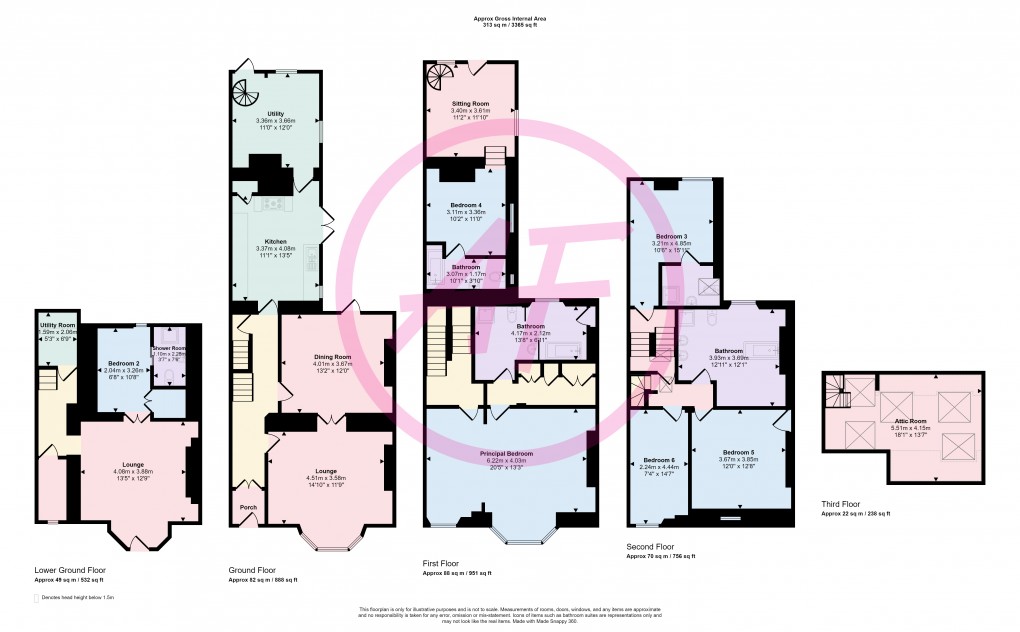 Floorplan for Church Walks, Llandudno, Conwy