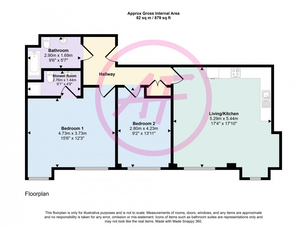 Floorplan for Vaughan Street, Llandudno, Conwy