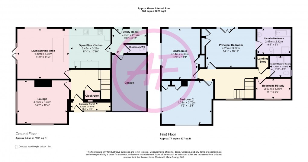 Floorplan for Bryn Gosol Gardens, Llandudno, Conwy