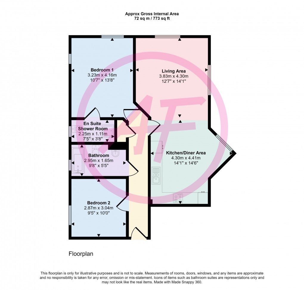 Floorplan for Albert Drive, Deganwy, Conwy