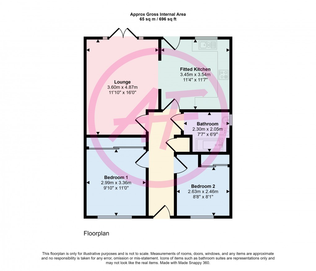 Floorplan for Gwel Y Castell, Llandudno Junction, Conwy