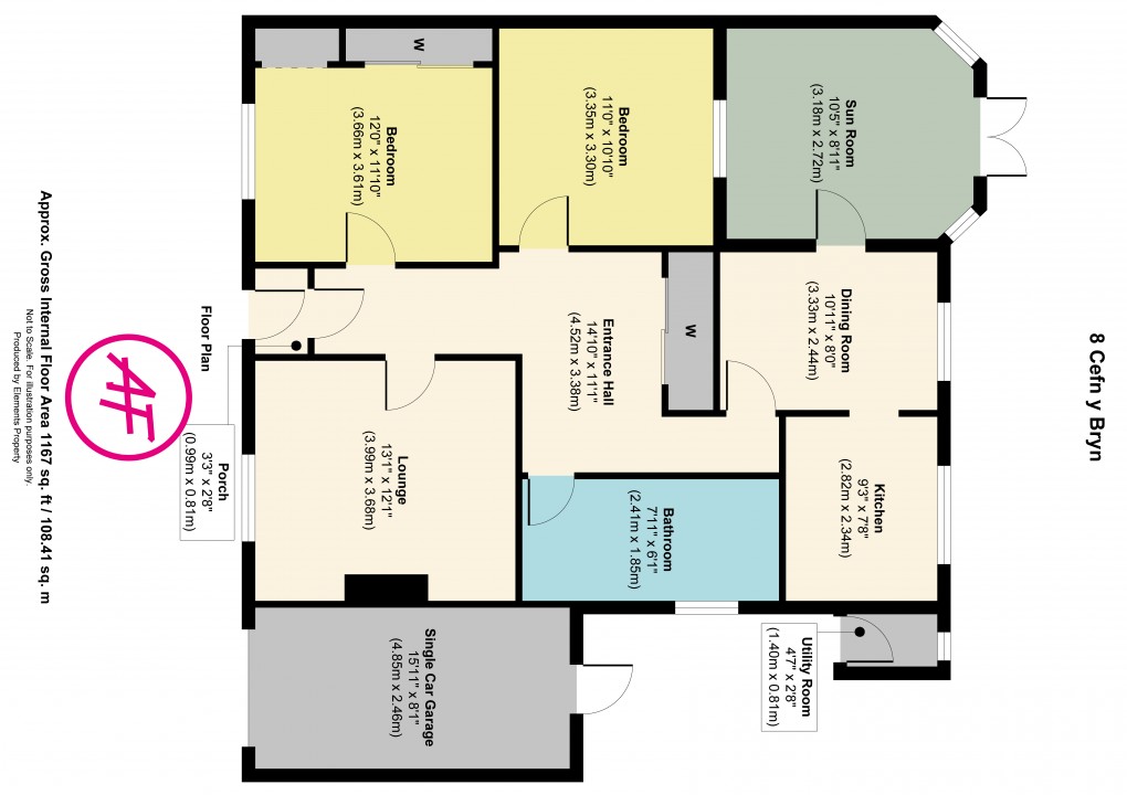 Floorplan for Cefn Y Bryn, Llandudno, Conwy