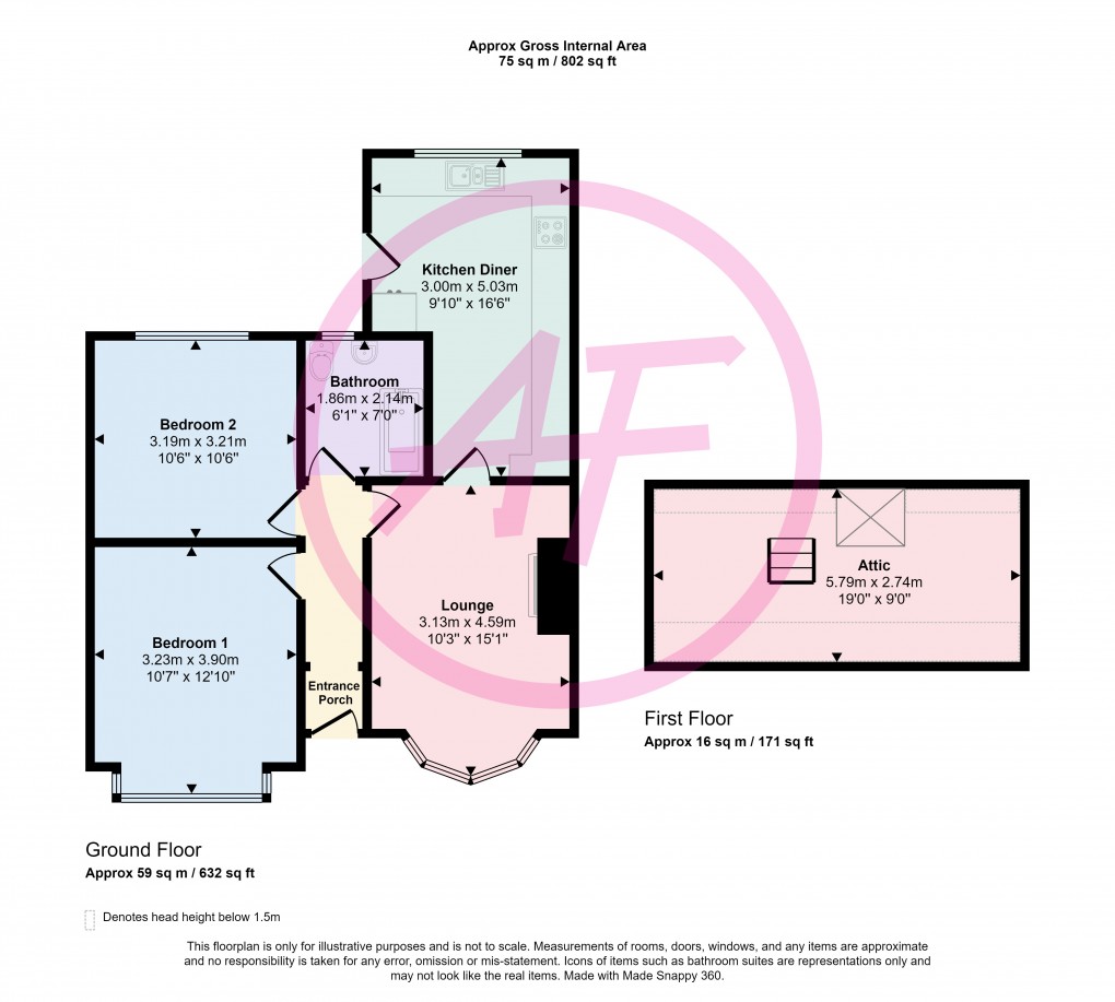 Floorplan for Llanrhos, Llandudno, Conwy