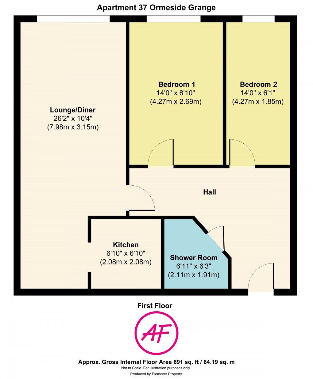 Floorplan for Gloddaeth Street, Llandudno, Conwy