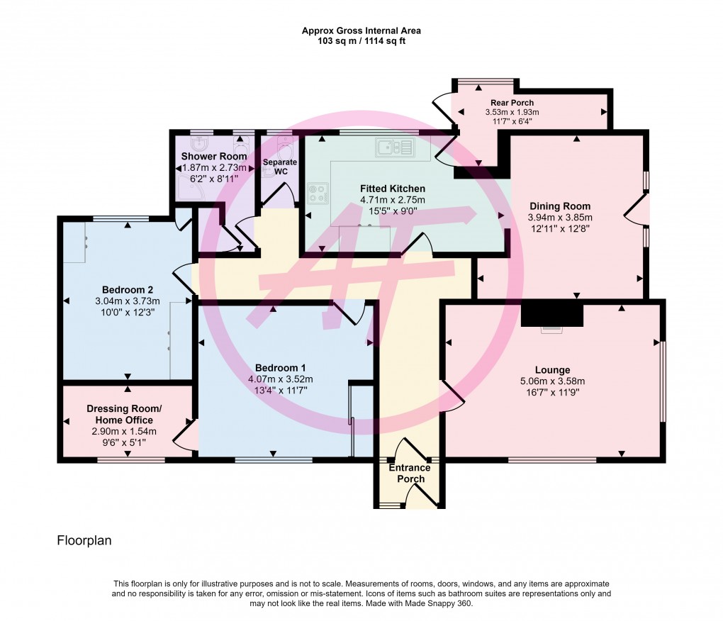 Floorplan for Penrhyn Bay, Llandudno, Conwy