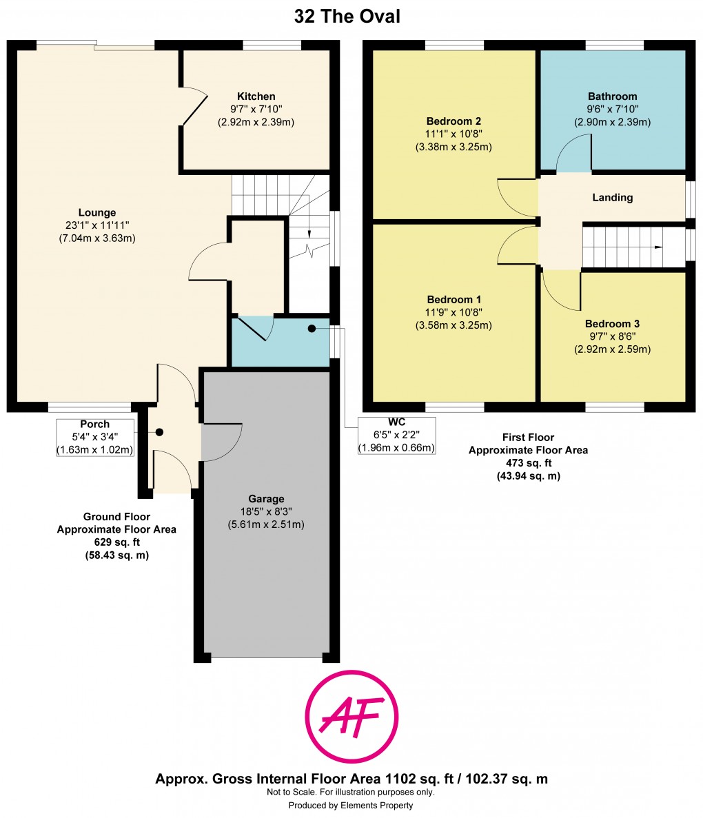 Floorplan for The Oval, Llandudno, Conwy