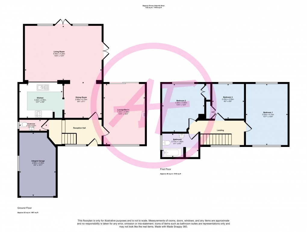 Floorplan for Vincent Avenue, Llandudno, Conwy