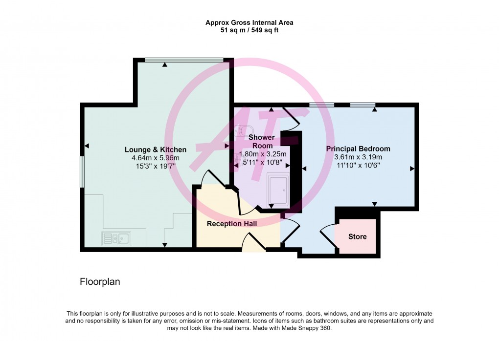 Floorplan for Gerddi Derw, Colwyn Bay, Conwy