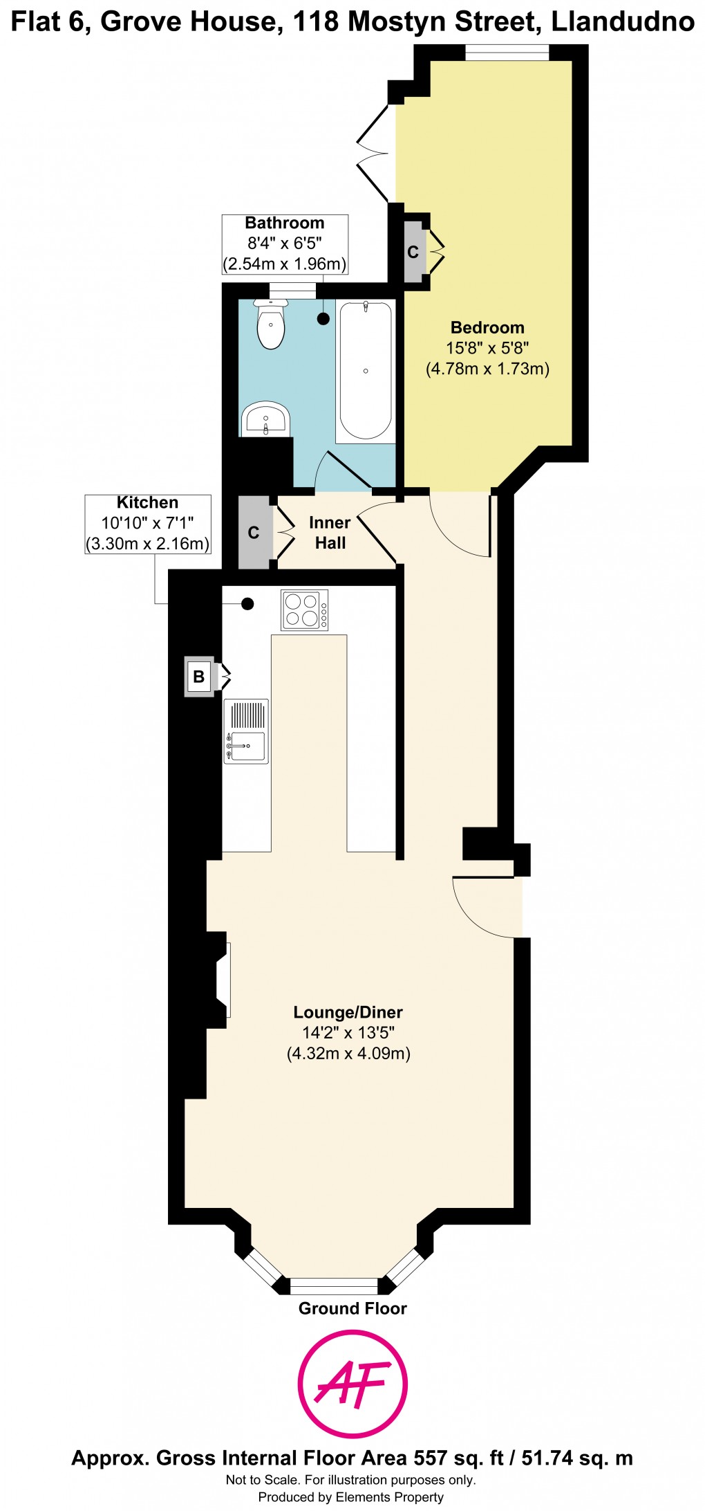 Floorplan for Mostyn Street, Llandudno, Conwy