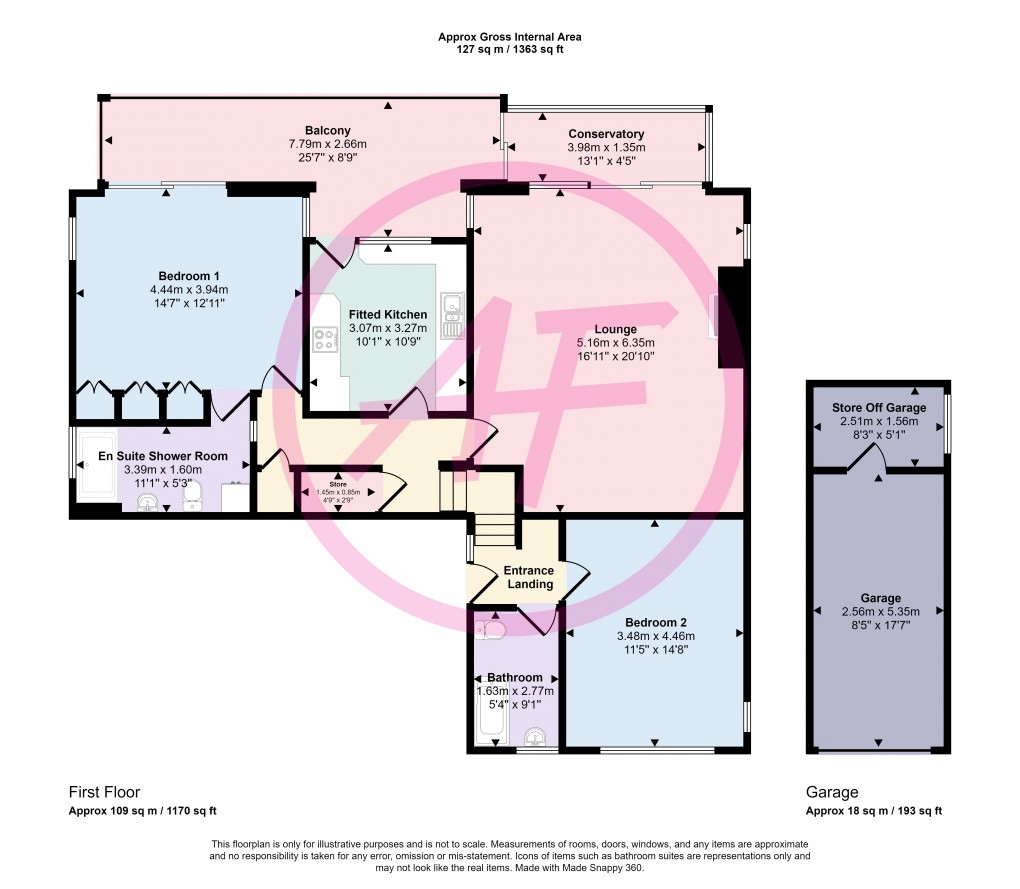 Floorplan for Ty Mawr Road, Deganwy, Conwy