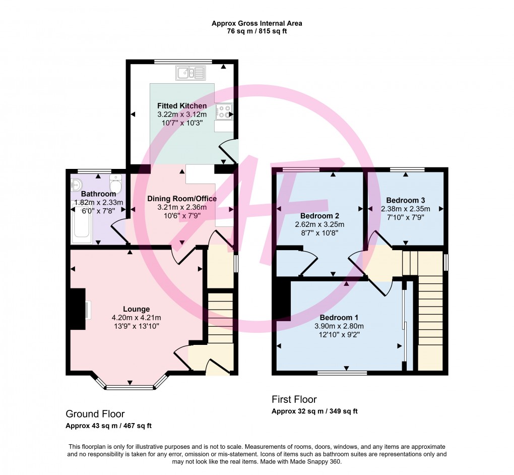 Floorplan for Penrhos Avenue, Llandudno Junction, Conwy