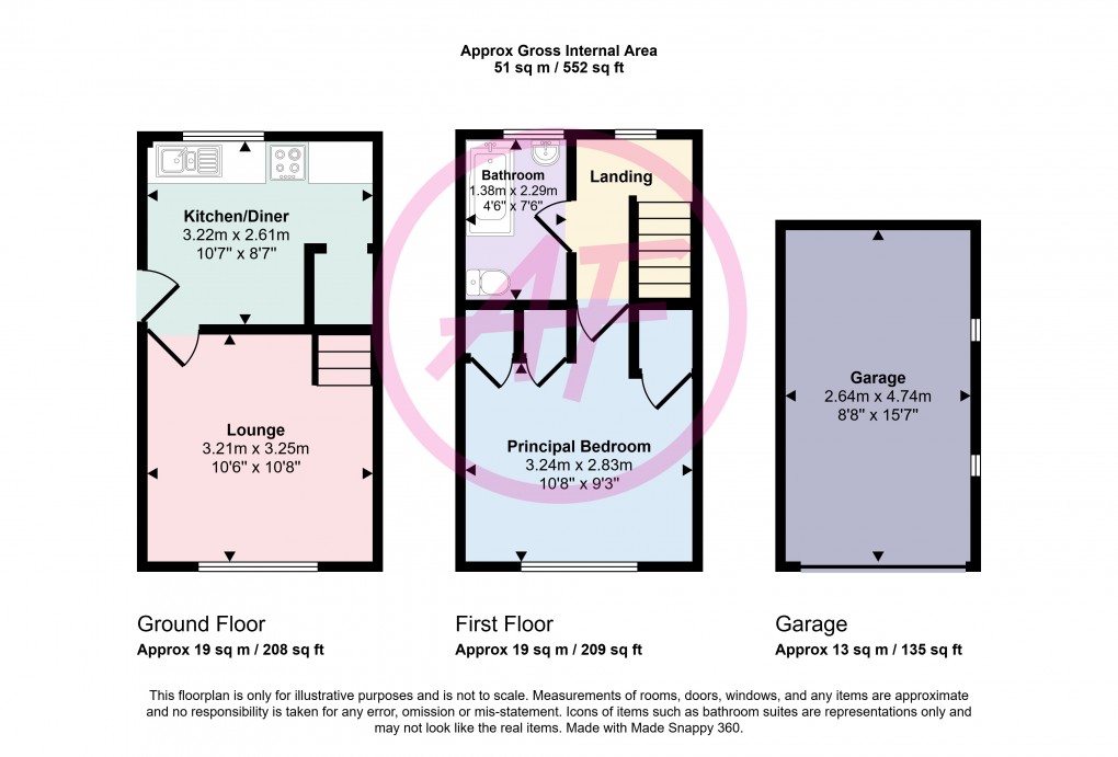 Floorplan for Colwyn Heights, Colwyn Bay, Conwy