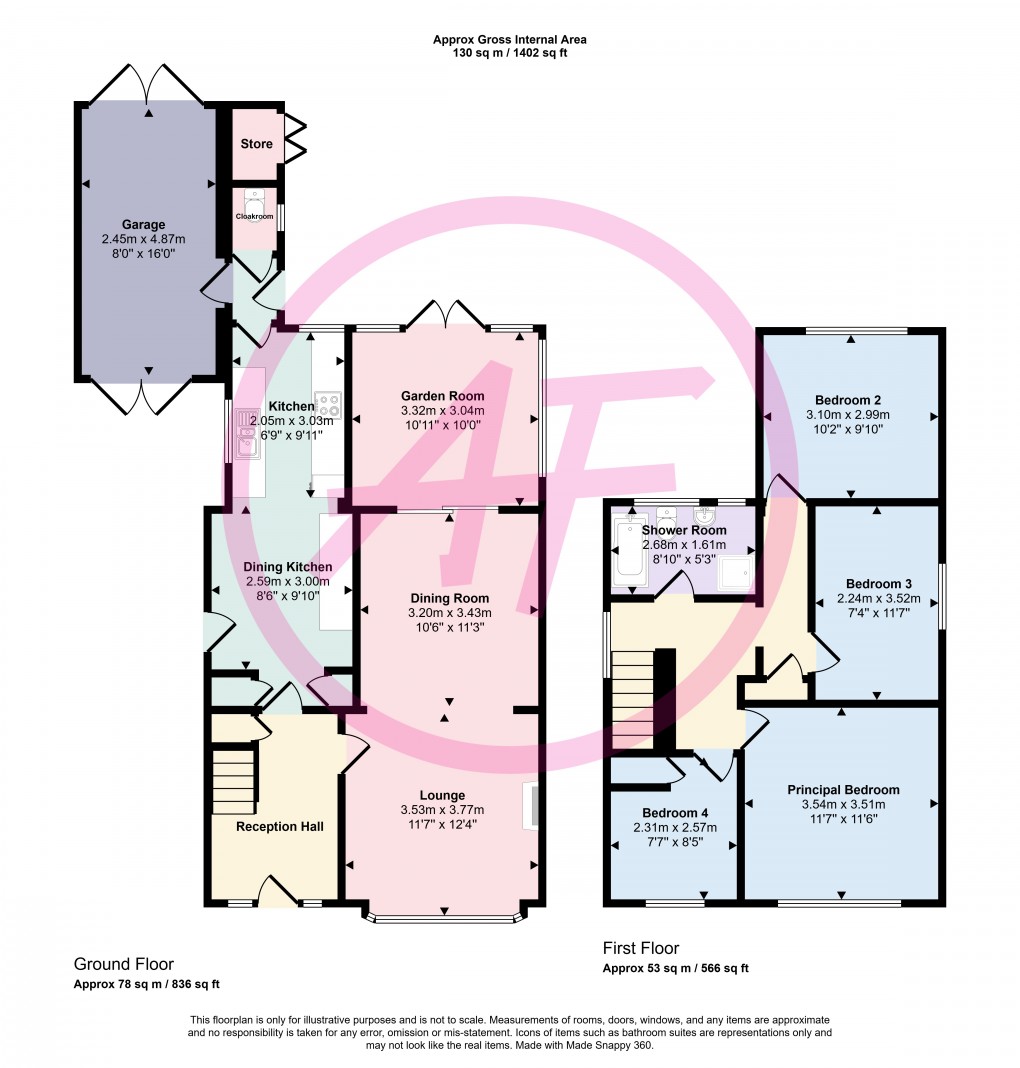 Floorplan for Vincent Avenue, Llandudno, Conwy