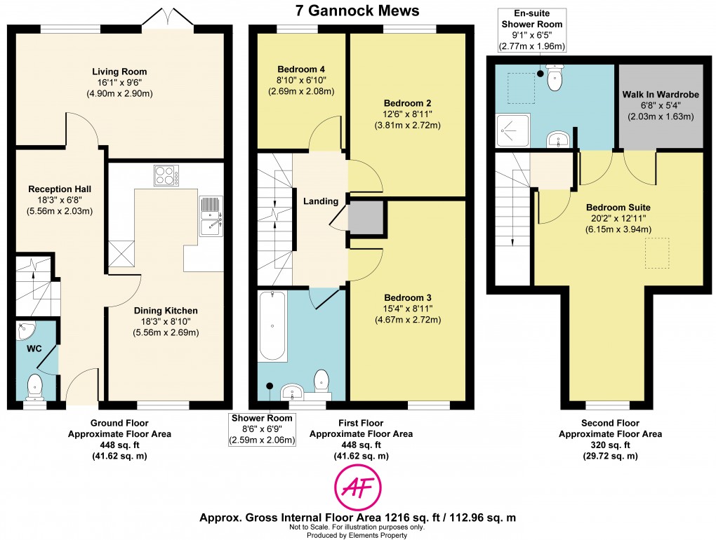 Floorplan for Gannock Mews, Deganwy, Conwy