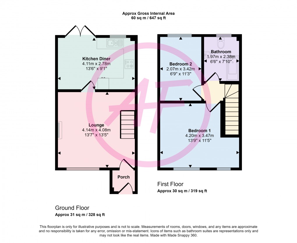 Floorplan for Penrhyn Bay, Llandudno, Conwy