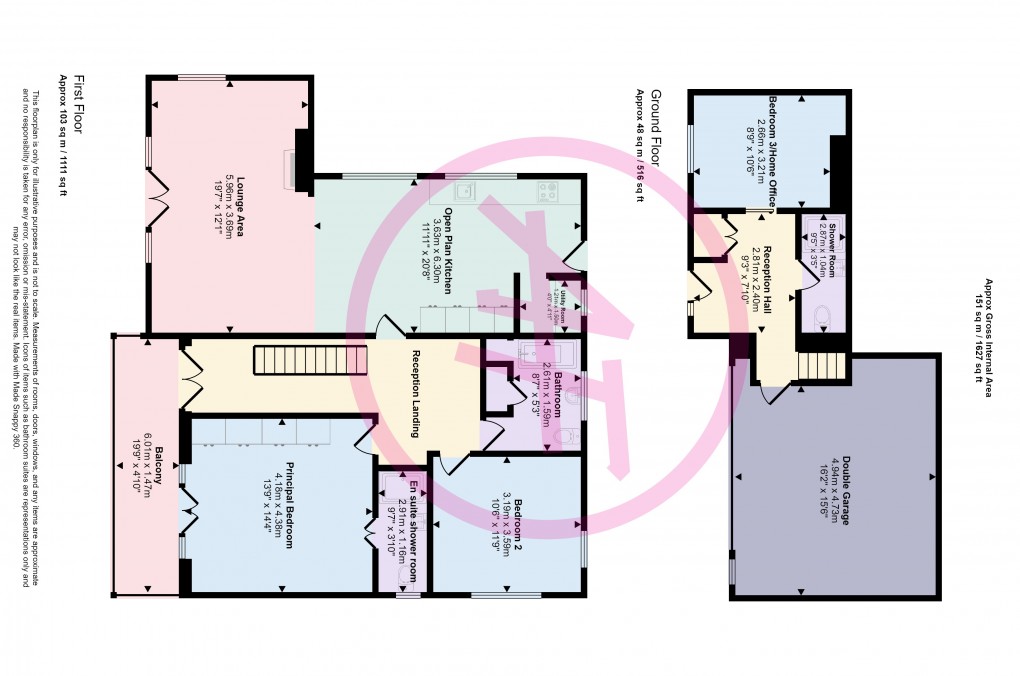 Floorplan for Cwrt Bryn Y Bia, Llandudno, Conwy