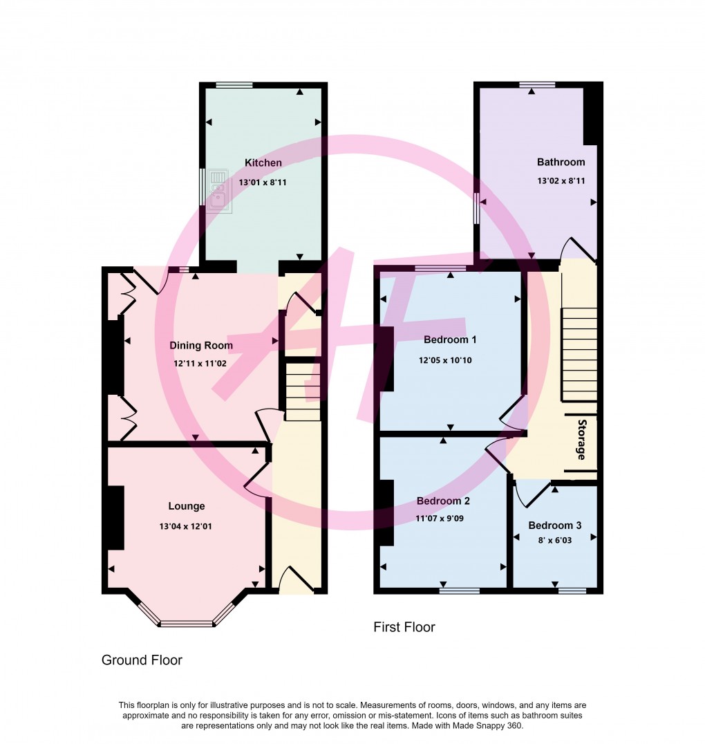 Floorplan for Queens Road, Llandudno Junction, Conwy