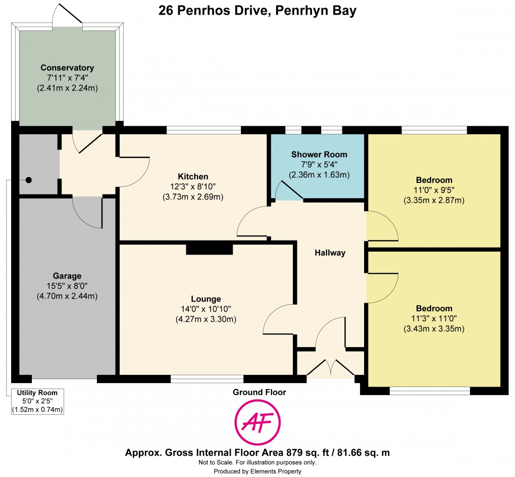 Floorplan for Penrhyn Bay, Llandudno, Conwy