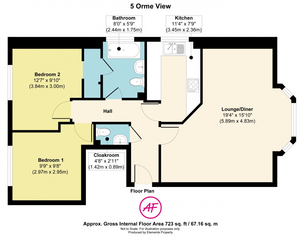 Floorplan for West Shore, Llandudno, Conwy