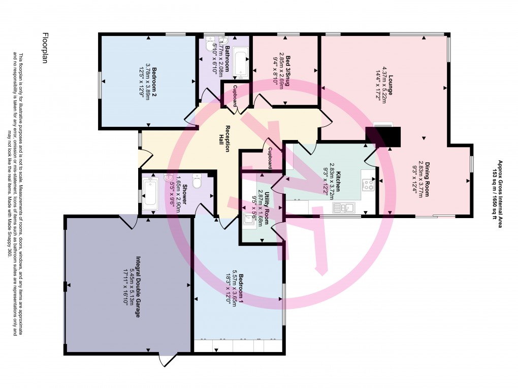 Floorplan for Parc Derwen, Glan Conwy, Conwy